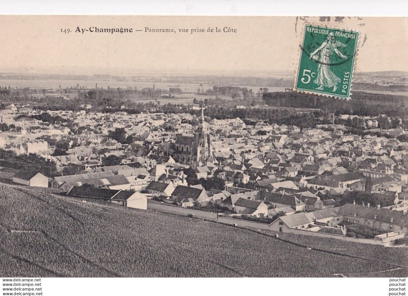 B10-51) AY - CHAMPAGNE - PANORAMA , VUE PRISE DE LA COTE - Ay En Champagne