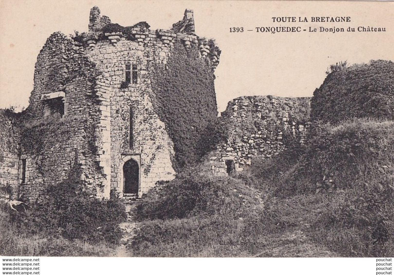 B14-22) TONQUEDEC - LE DONJON DU CHATEAU  - TOUTE LA BRETAGNE - ( 2 SCANS ) - Tonquédec