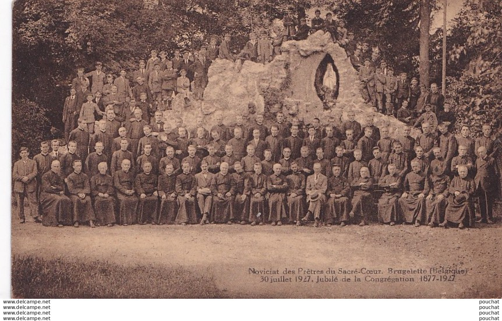  BRUGELETTE - NOVICIAT DES PRETRES DU SACRE COEUR - 30 JUILLET 1927- JUBILE DE LA CONGREGATION 1877 - 1927 ( 2 SCANS ) - Brugelette