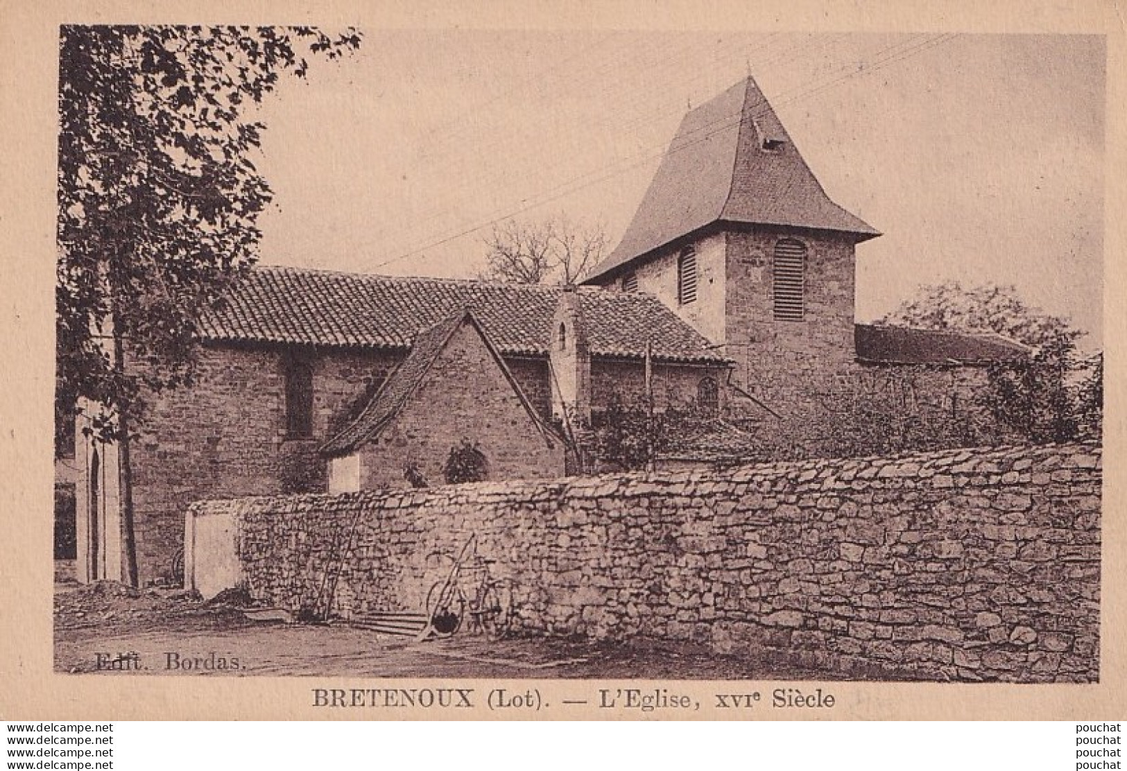 B19-46) BRETENOUX (LOT) L ' EGLISE  - ( 2 SCANS ) - Bretenoux