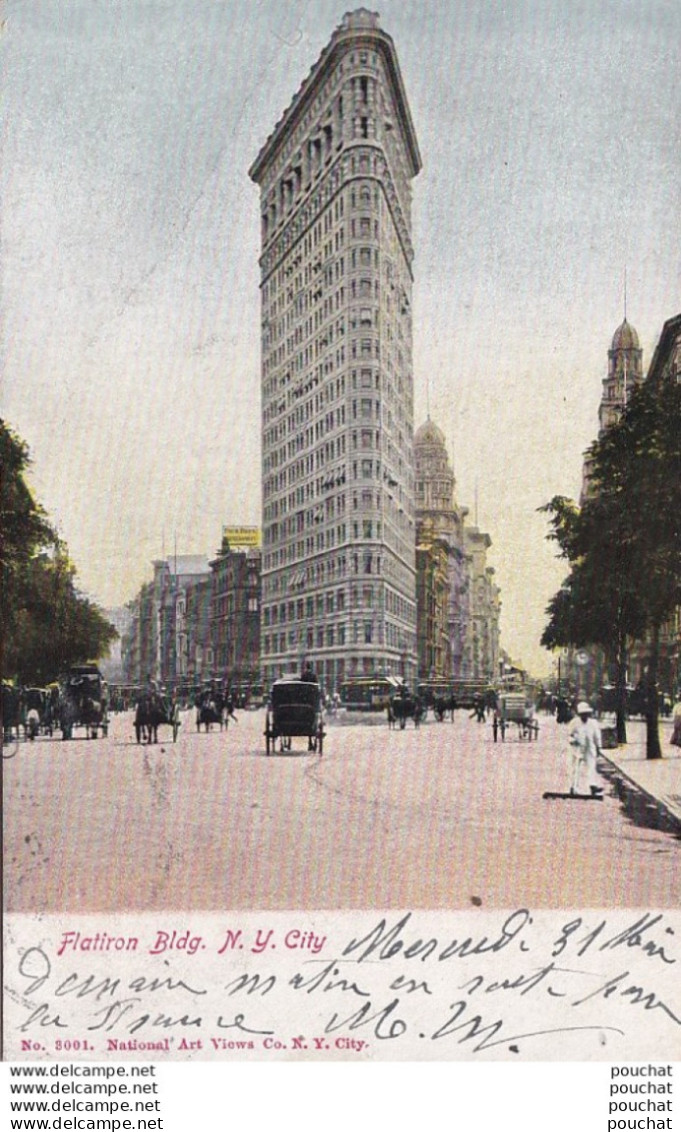 B25-  NEW YORK CITY -  FLATIRON  BUILDING  - ( OBLITERATION DE 1905 -  2 SCANS ) - Manhattan