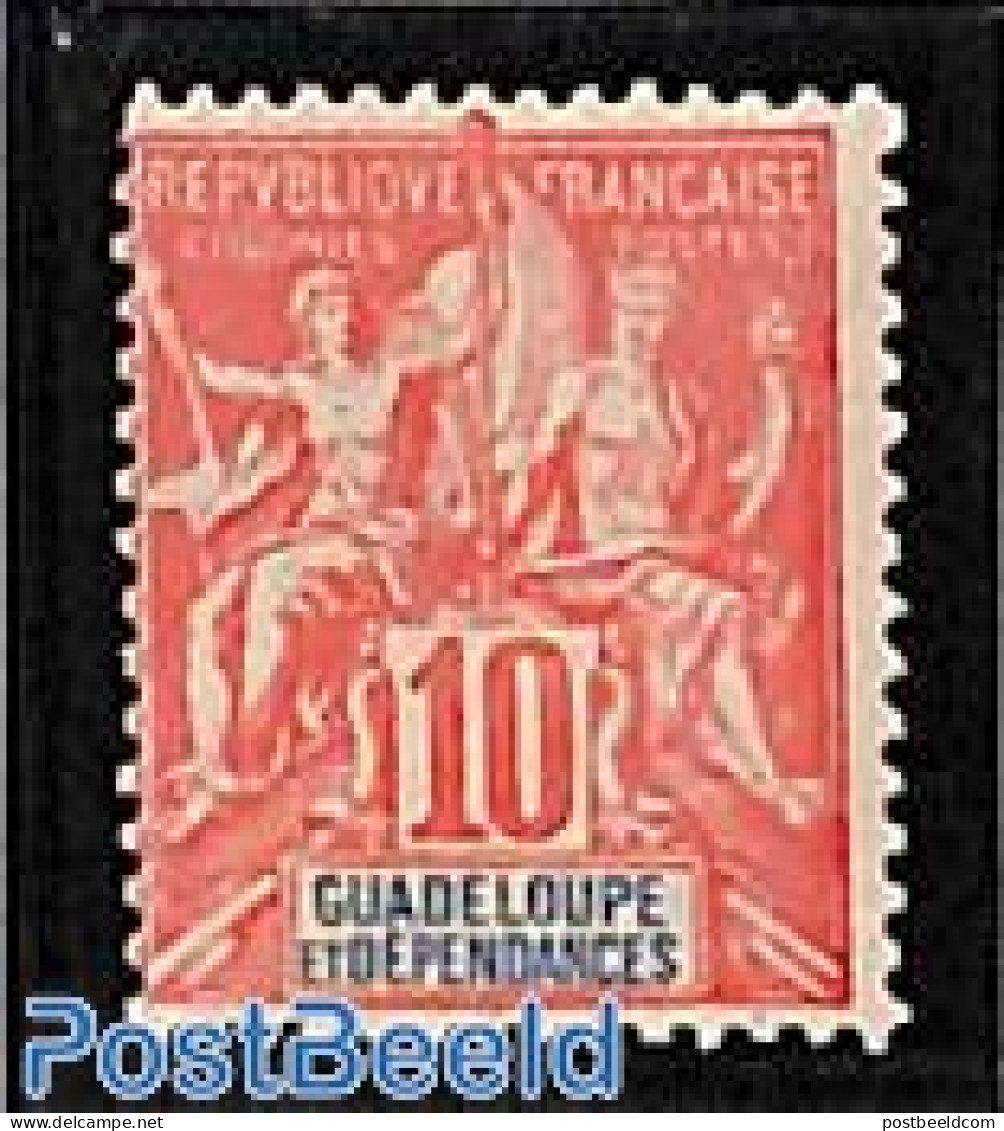 Guadeloupe 1900 10c, Stamp Out Of Set, Unused (hinged) - Neufs