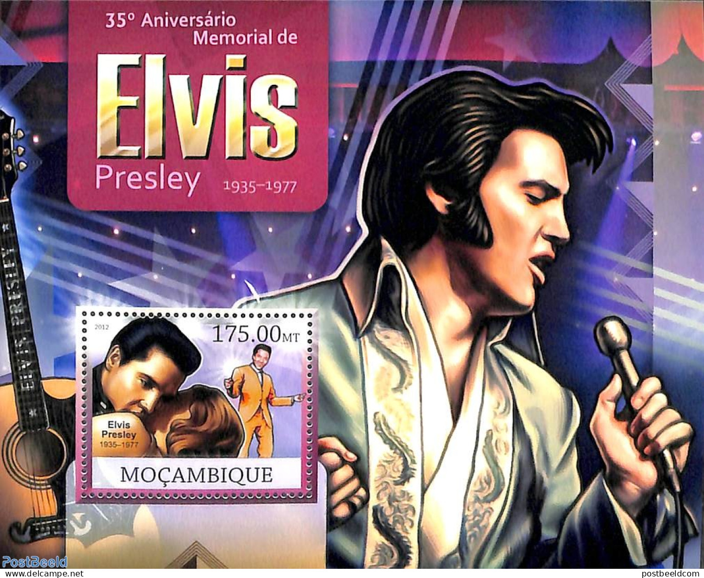 Mozambique 2012 Elvis Presley S/s, Mint NH, Performance Art - Elvis Presley - Music - Elvis Presley