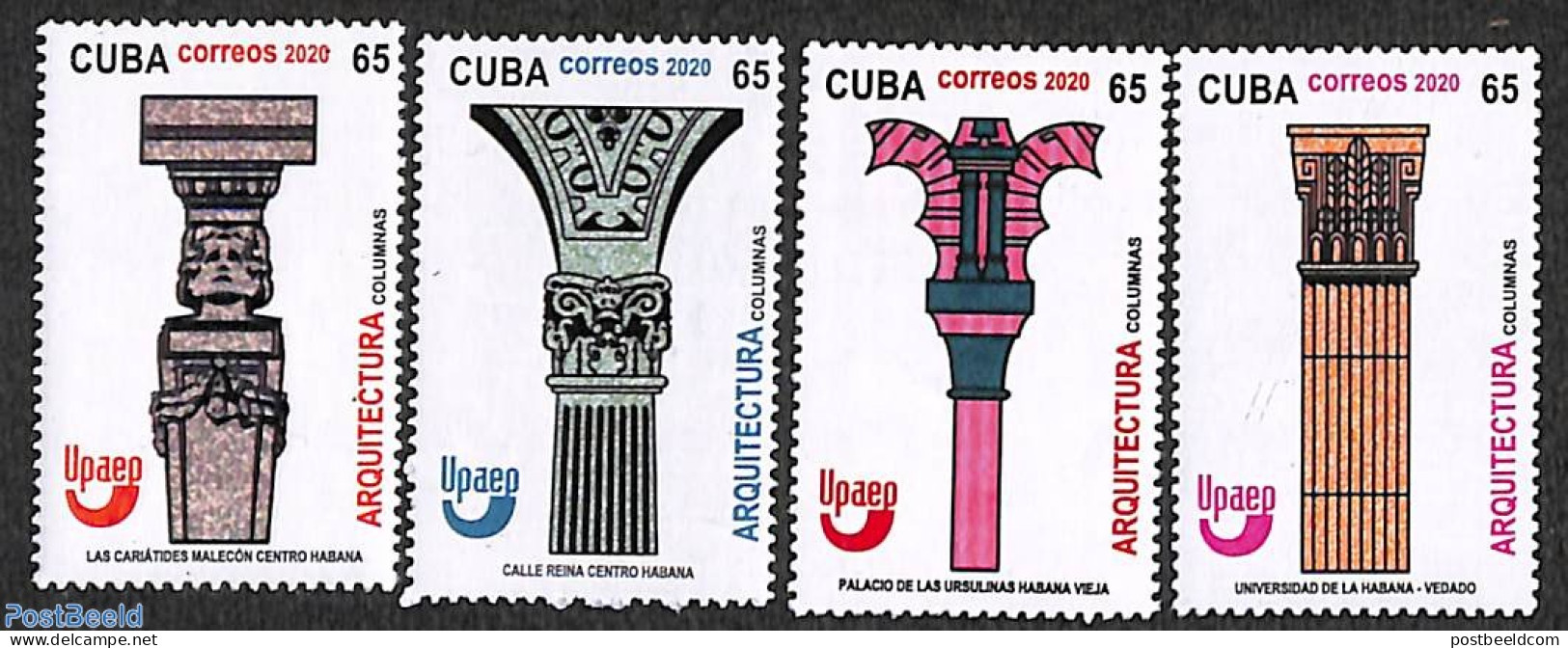 Cuba 2020 UPAEP, Architecture 4v, Mint NH, U.P.A.E. - Nuevos