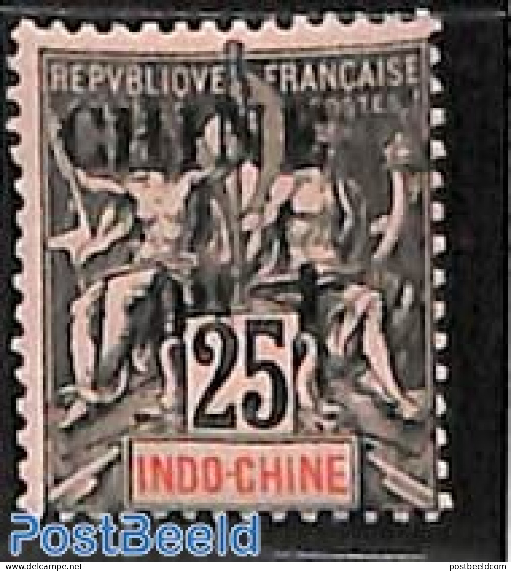 China (before 1949) 1902 French Post, 25c, Stamp Out Of Set, Unused (hinged) - Other & Unclassified