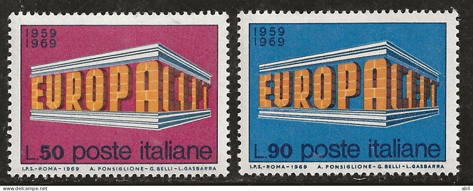 Italie 1969 N°Y.T. :  1034 Et 1035 ** - 1961-70: Mint/hinged