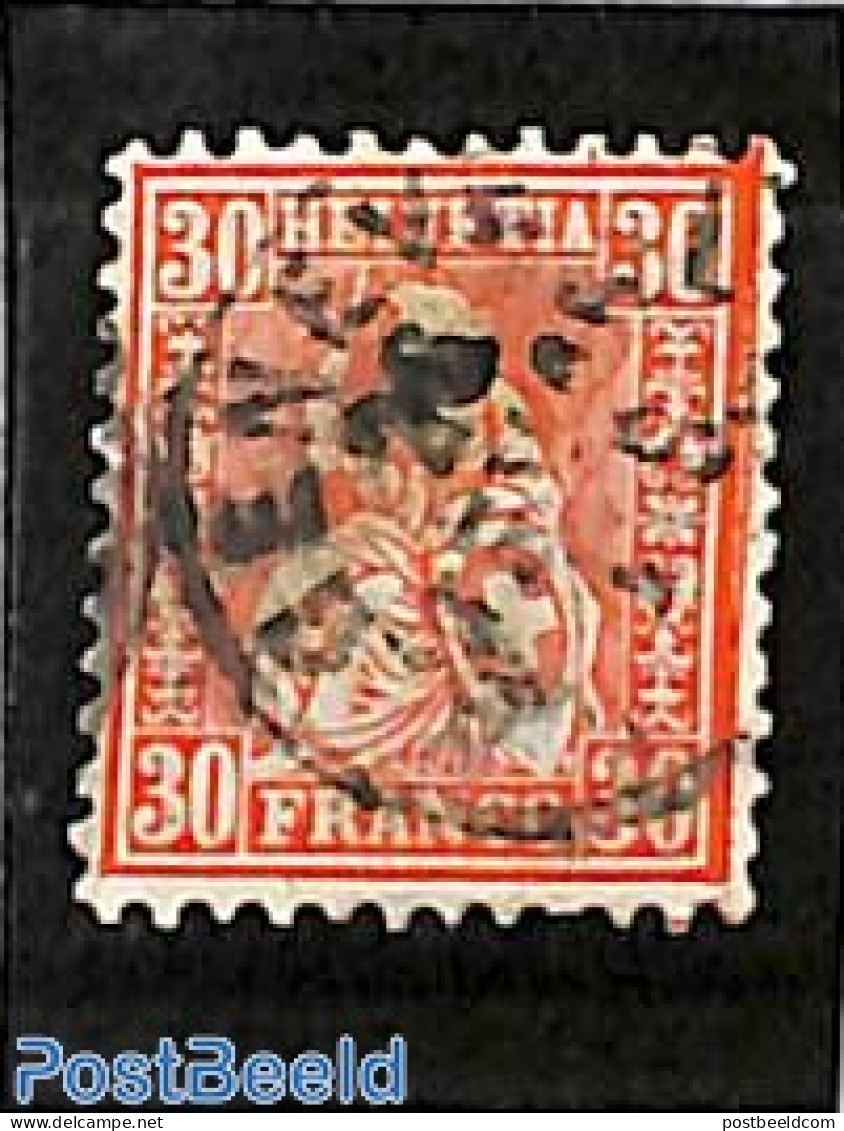 Switzerland 1862 30c, Used, Used Stamps - Gebruikt