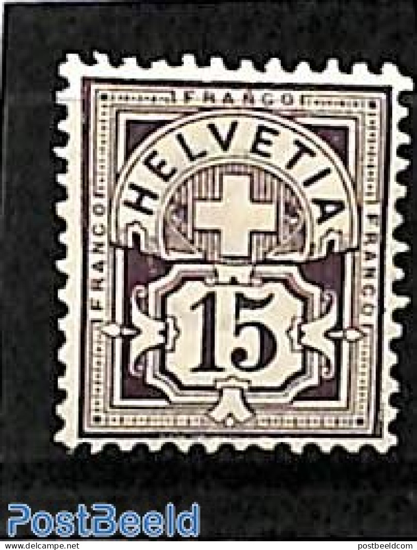 Switzerland 1882 15c, Stamp Out Of Set, Unused (hinged) - Neufs