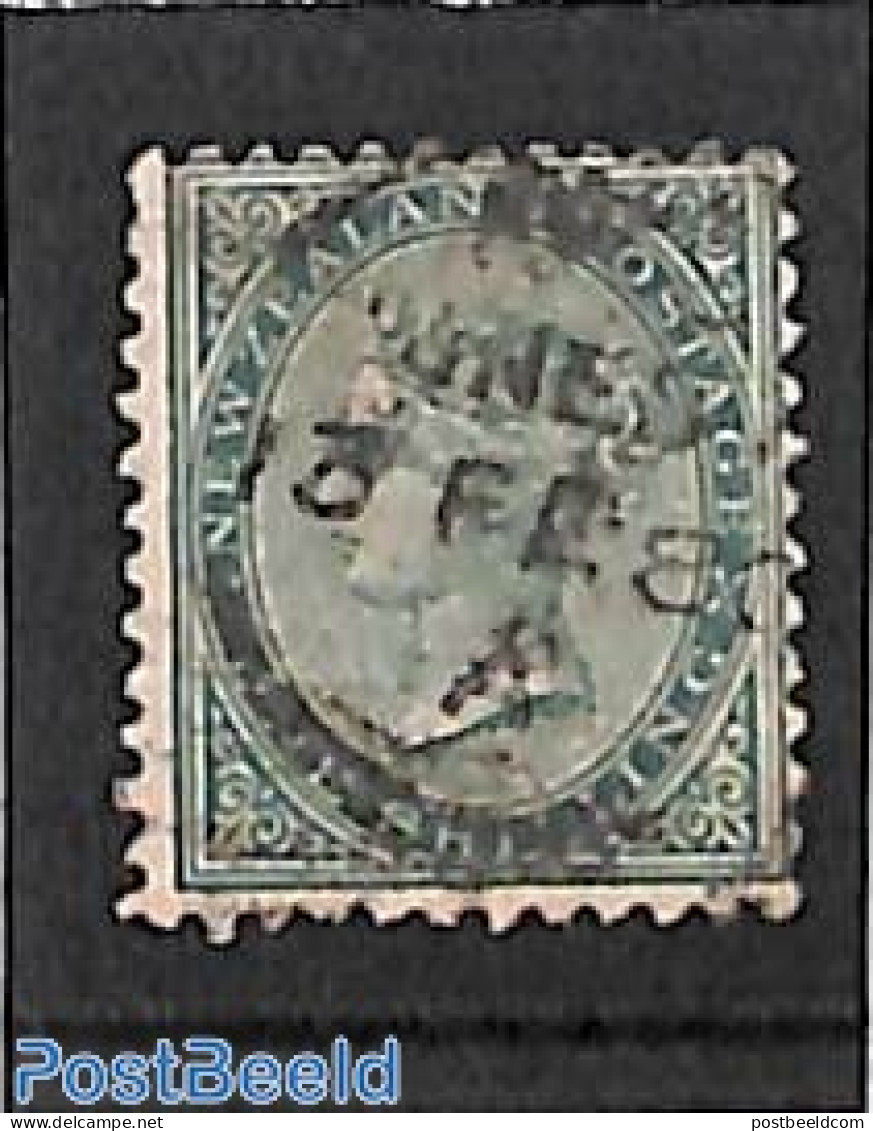 New Zealand 1878 1sh, Perf. 12:11.5, Used, Used Stamps - Gebraucht