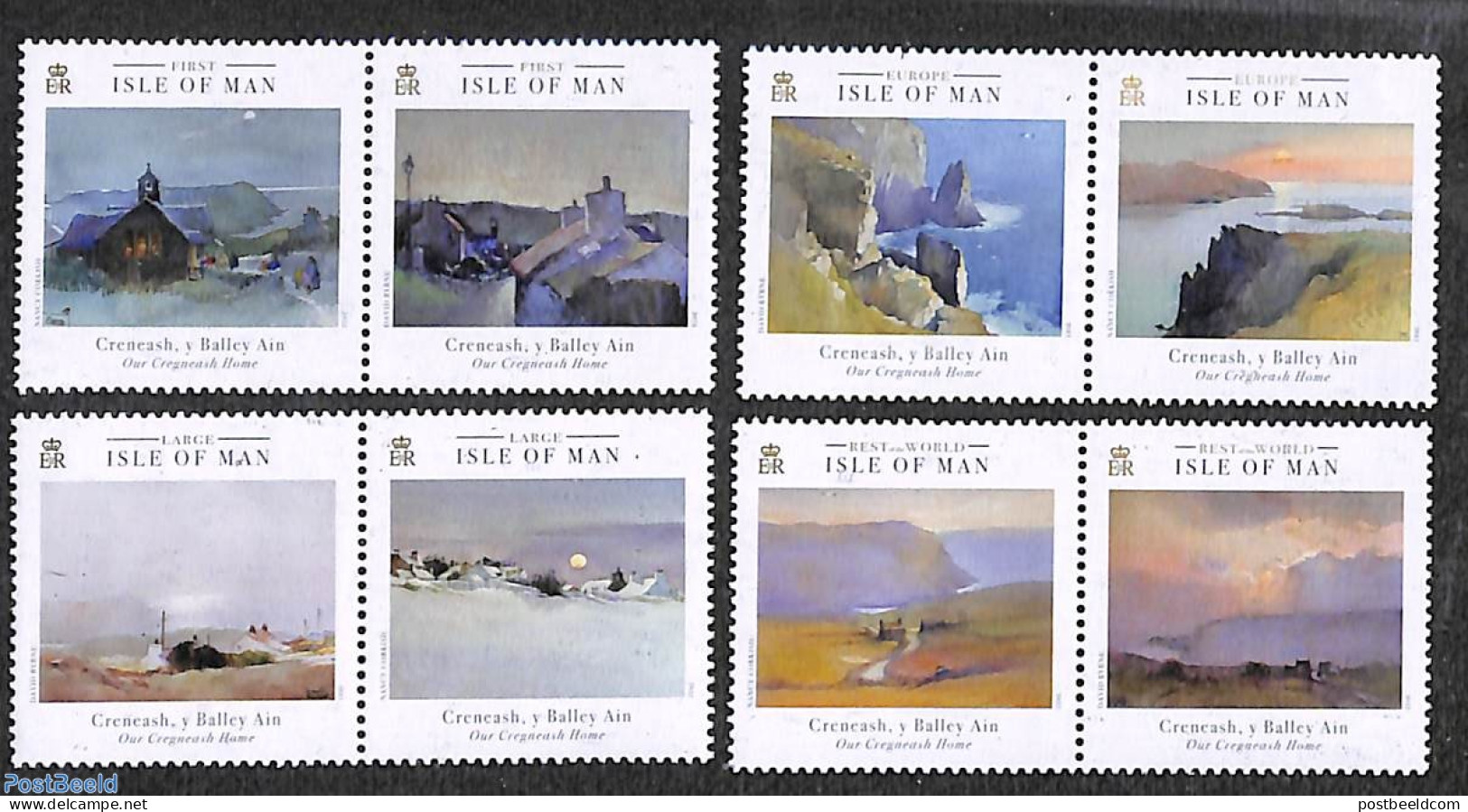 Isle Of Man 2022 Our Cregneash Home 8v (4x[:]), Mint NH, Art - Paintings - Isola Di Man