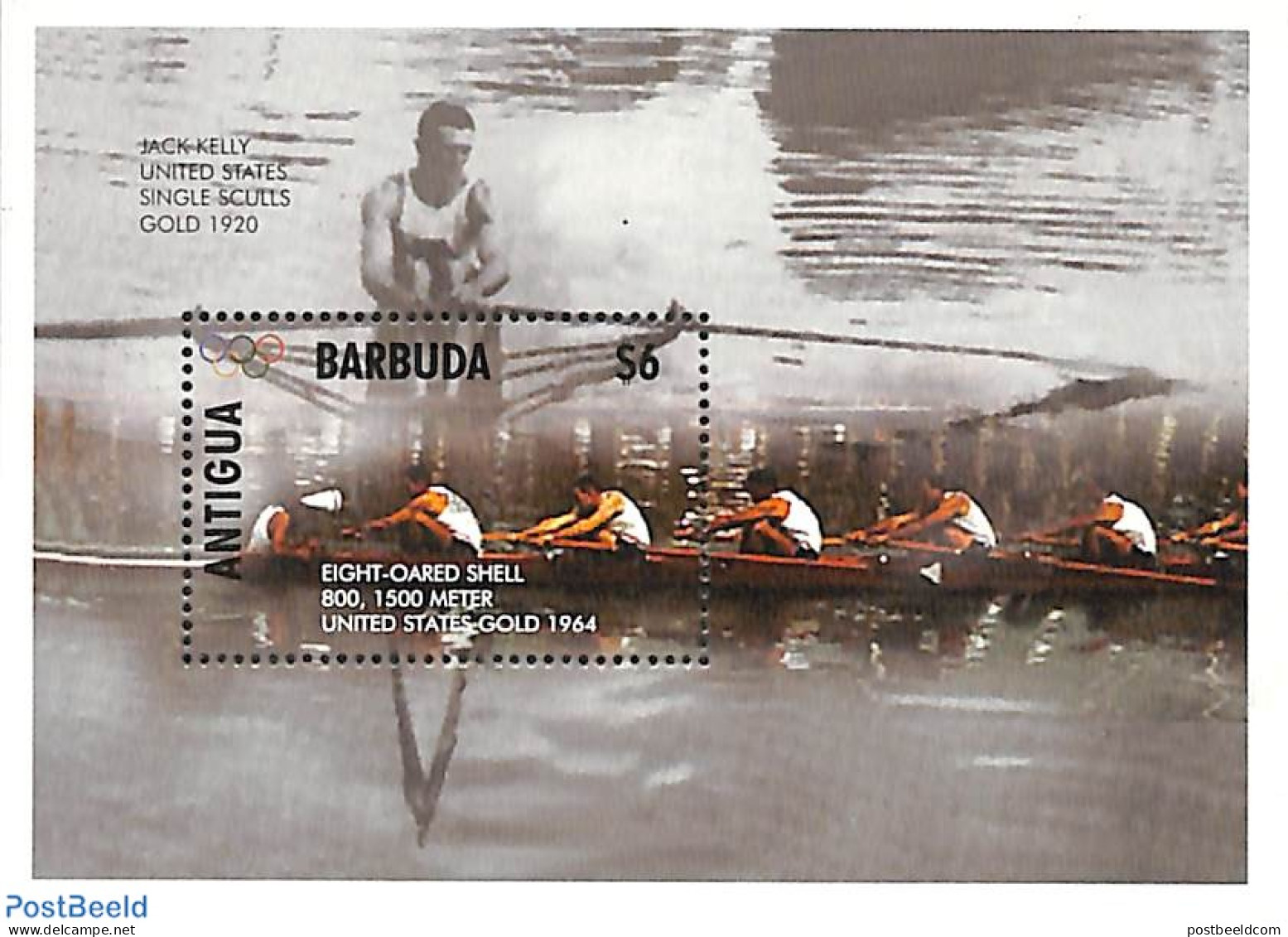 Antigua & Barbuda 1995 OLympic Games S/s, Mint NH, Sport - Kayaks & Rowing - Olympic Games - Aviron