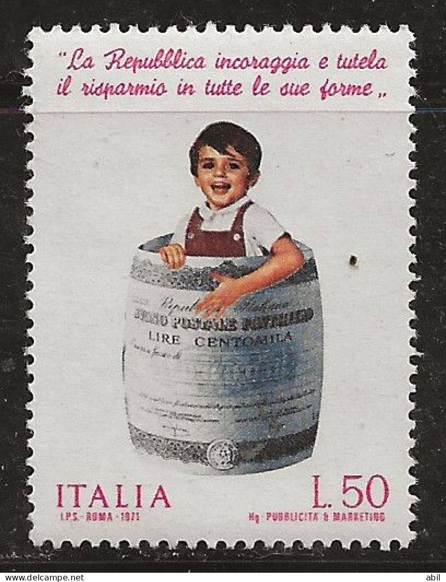 Italie 1971 N°Y.T. :  1085 ** - 1971-80: Nieuw/plakker