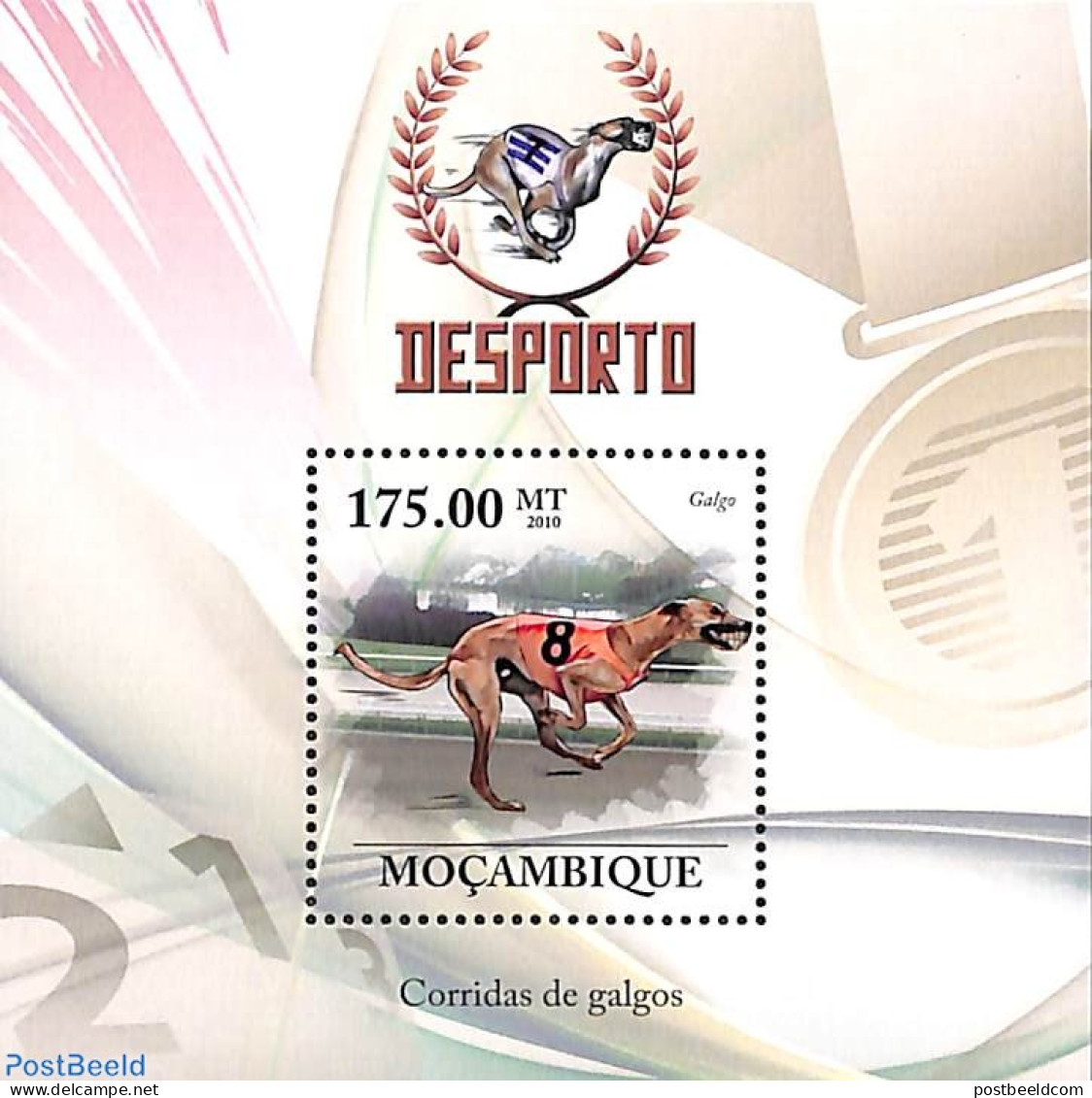 Mozambique 2010 Dog Races S/s, Mint NH, Nature - Sport - Dogs - Sport (other And Mixed) - Mosambik