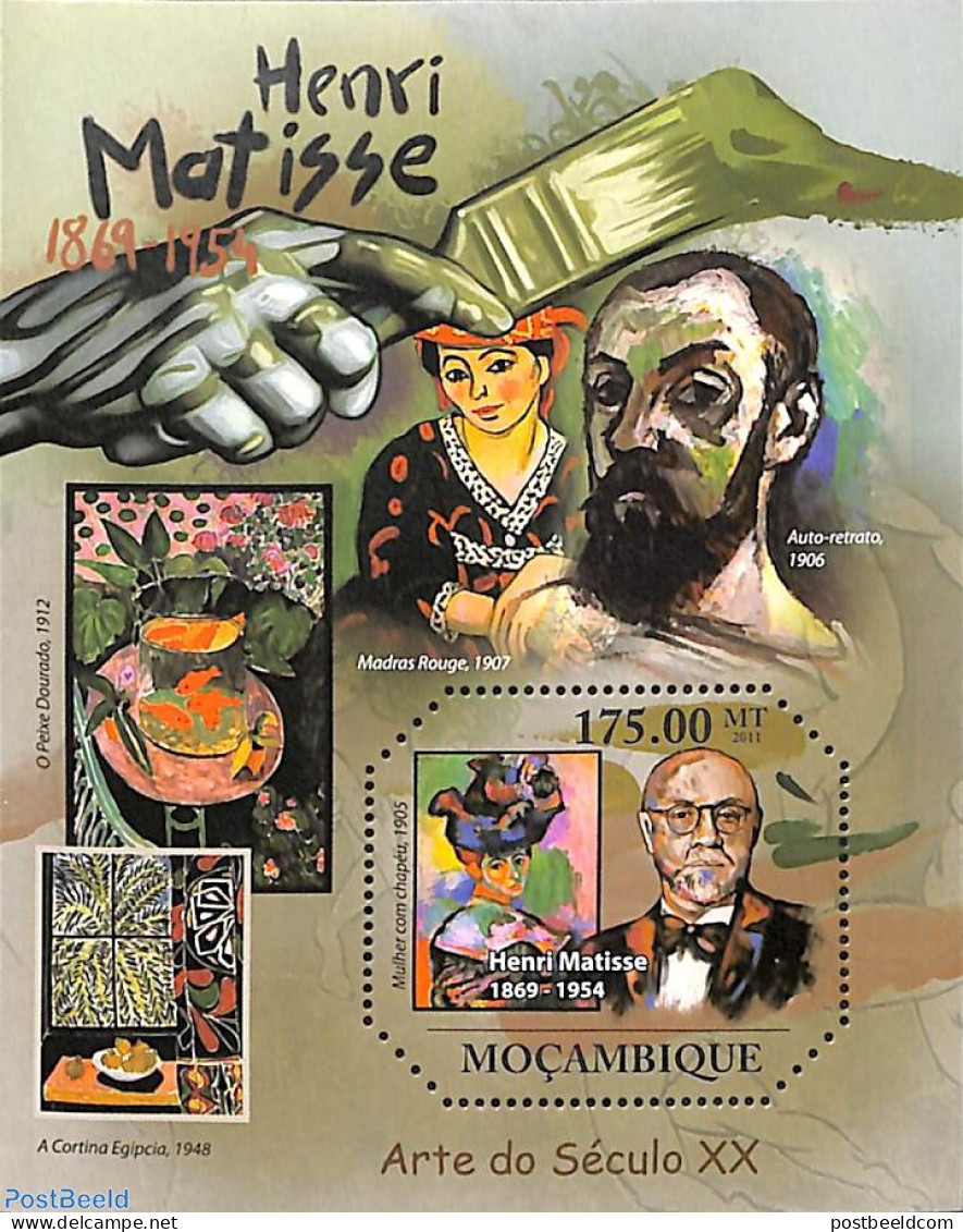Mozambique 2011 Henri Matisse S/s, Mint NH, Art - Modern Art (1850-present) - Paintings - Mosambik
