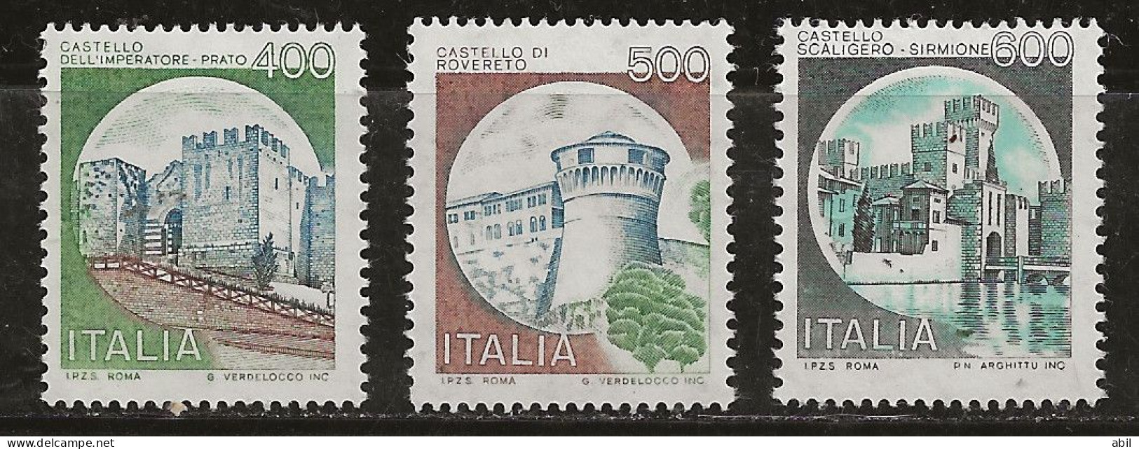 Italie 1980 N°Y.T. :  1449,1451 Et 1452 ** - 1971-80: Neufs