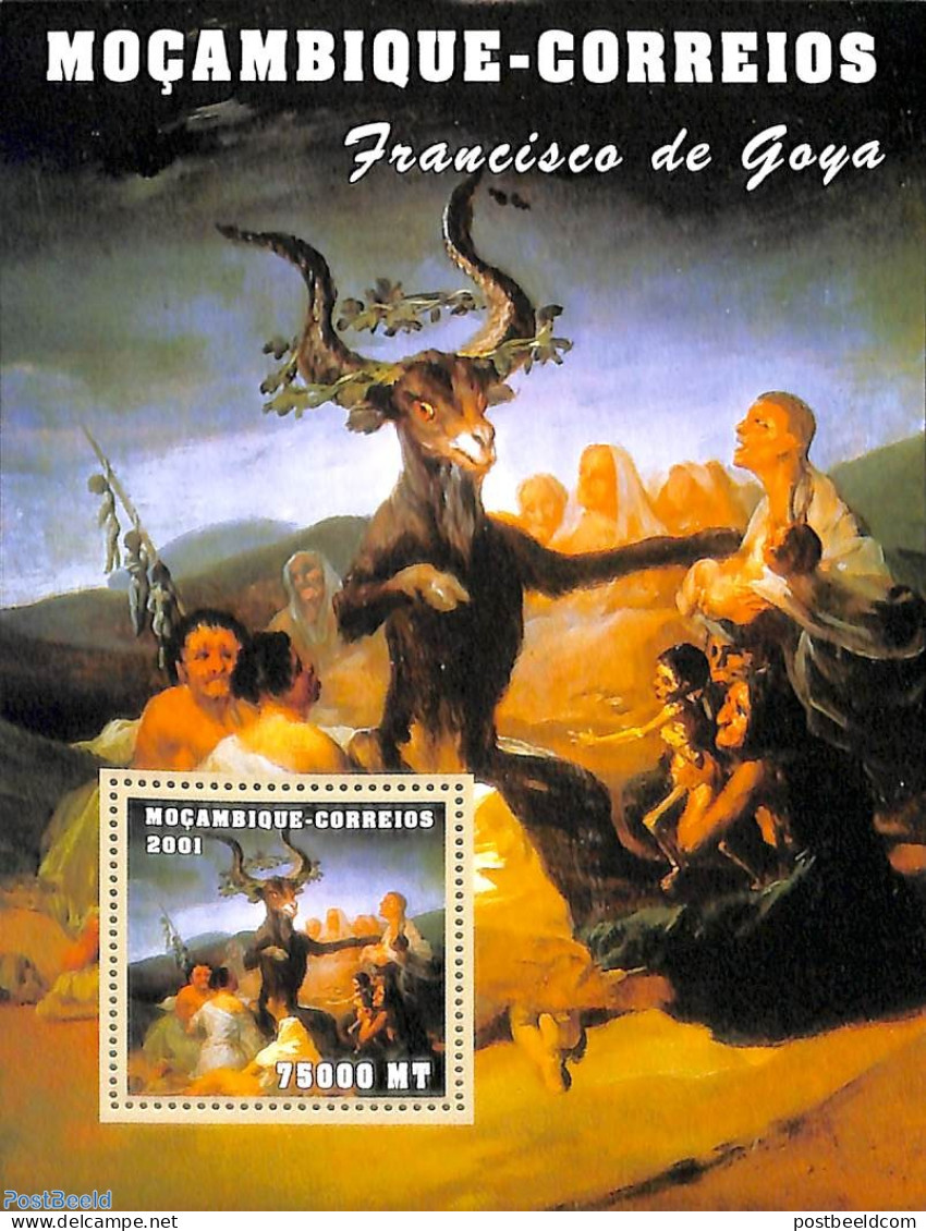 Mozambique 2001 Francisco De Goya S/s, Mint NH, Art - Paintings - Mozambique