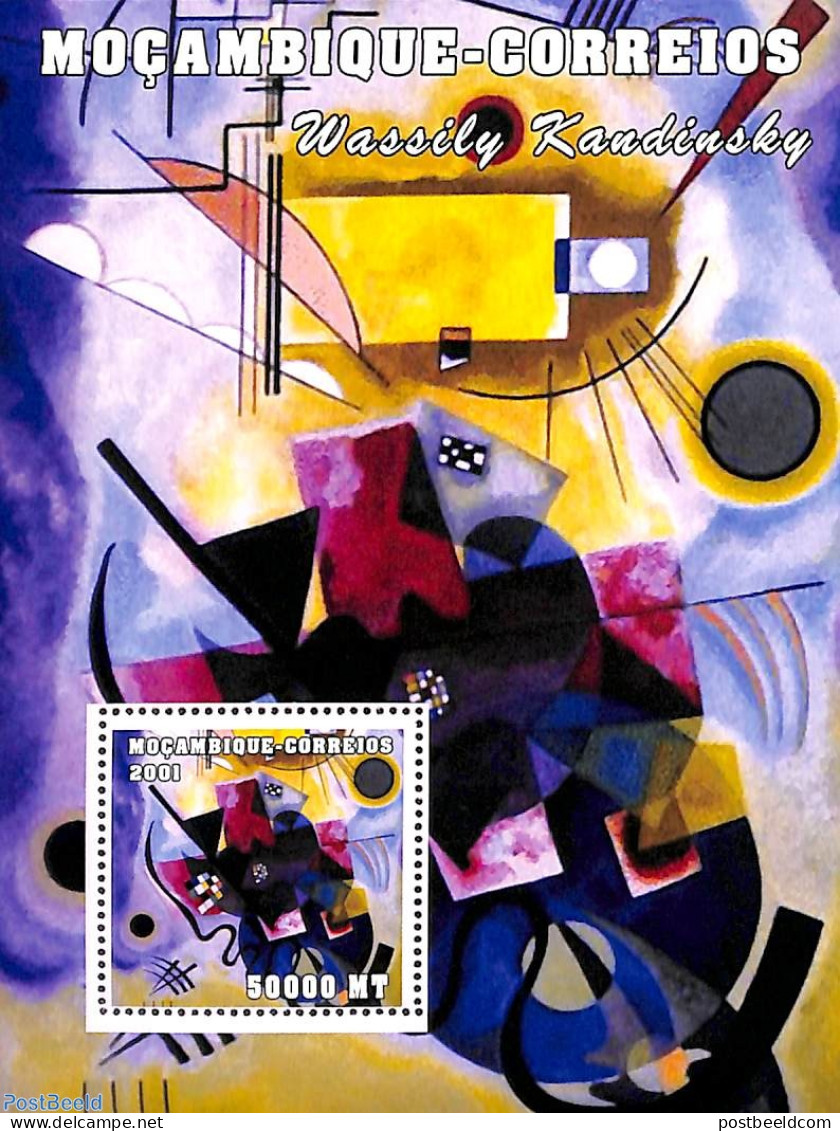 Mozambique 2001 Wassily Kandinsky S/s, Mint NH, Art - Modern Art (1850-present) - Paintings - Mozambique