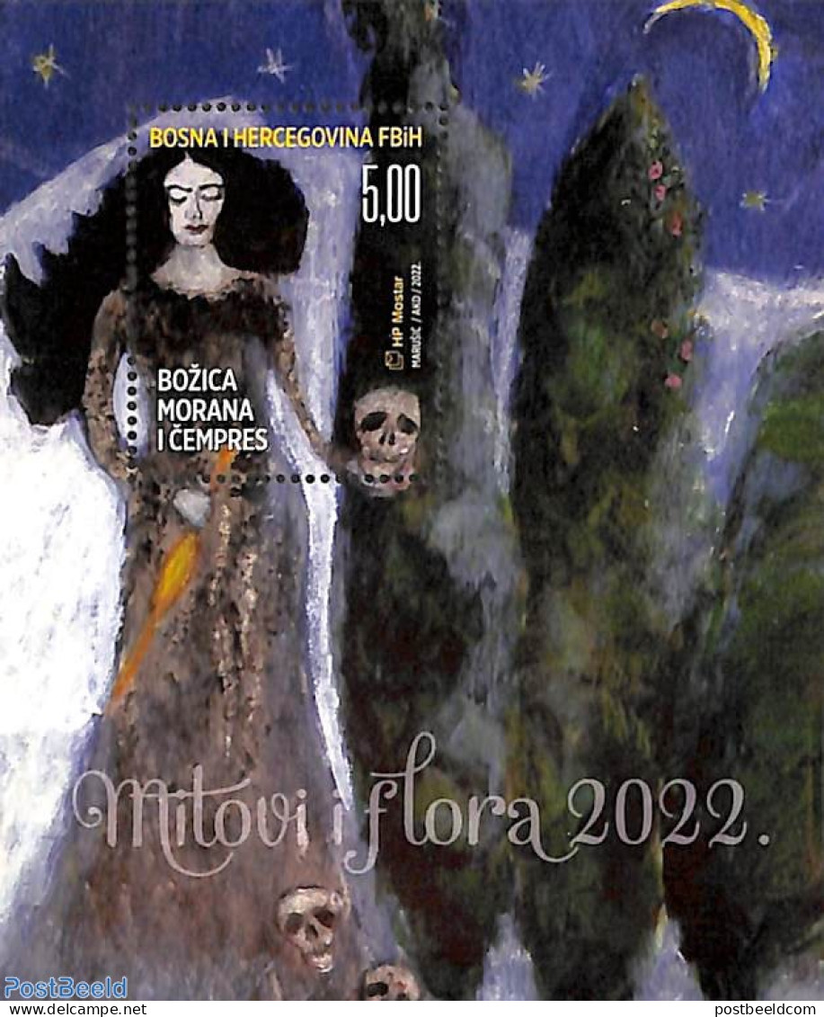 Bosnia Herzegovina - Croatic Adm. 2022 Godess Morana S/s, Mint NH, Art - Fairytales - Märchen, Sagen & Legenden