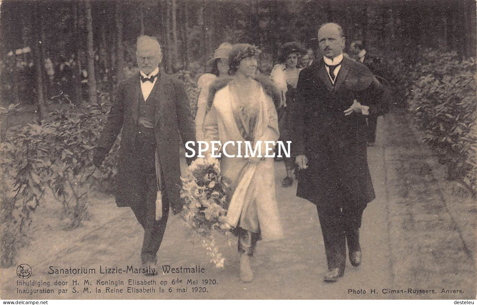 Sanatorium Lizzle Marsily  Inhuldiging Koningin Elisabeth 1920 - Westmalle - Malle