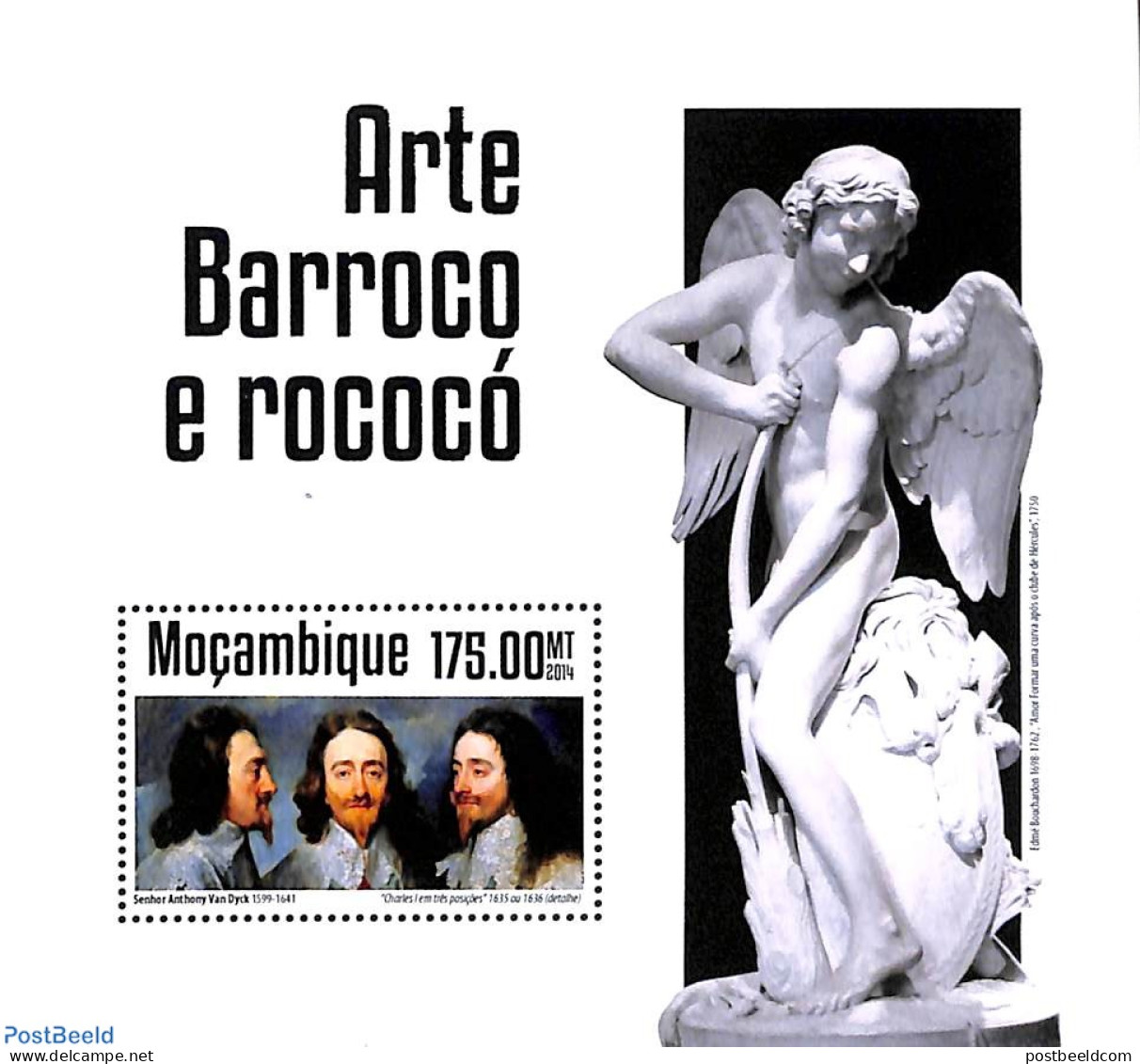 Mozambique 2014 Baroque And Rococo S/s, Mint NH, Art - Paintings - Sculpture - Sculpture