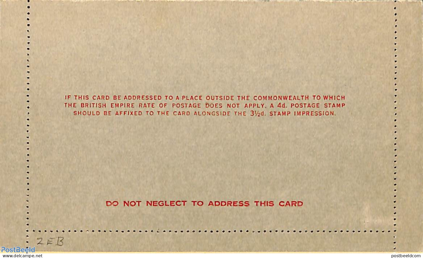 Australia 1956 Letter Card 3.5d, Unused Postal Stationary - Storia Postale