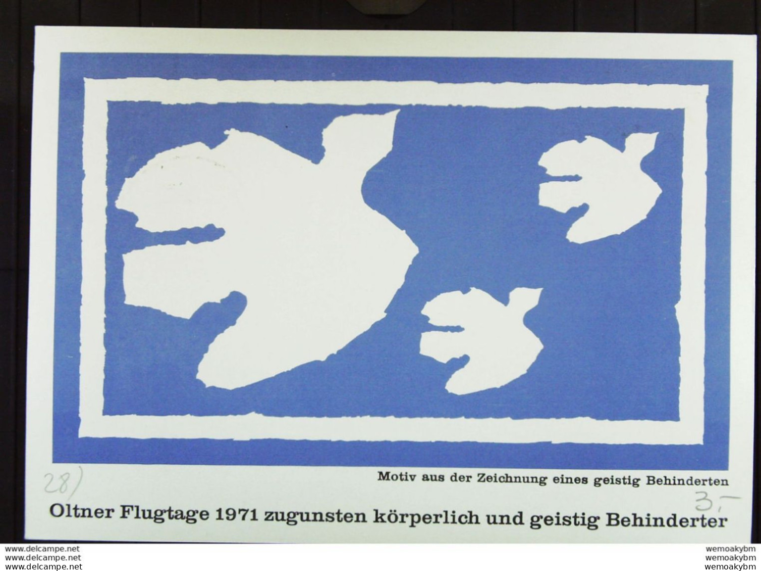 Schweiz: Karte Mit SoSt Flugtage OLTEN 1971 Zugunsten Körperl. U Geistig Behinderter Nach DDR Mit Waager Paar 20+10/950 - Storia Postale