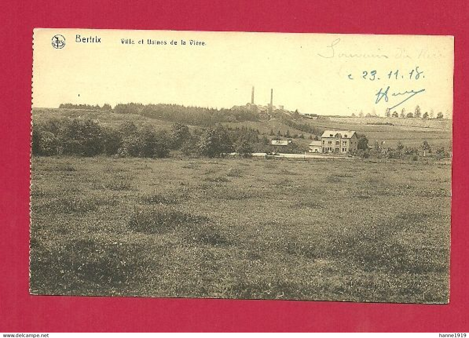 Bertrix Villa Et Usines De La Vière 1918 Luxembourg Htje - Pepinster