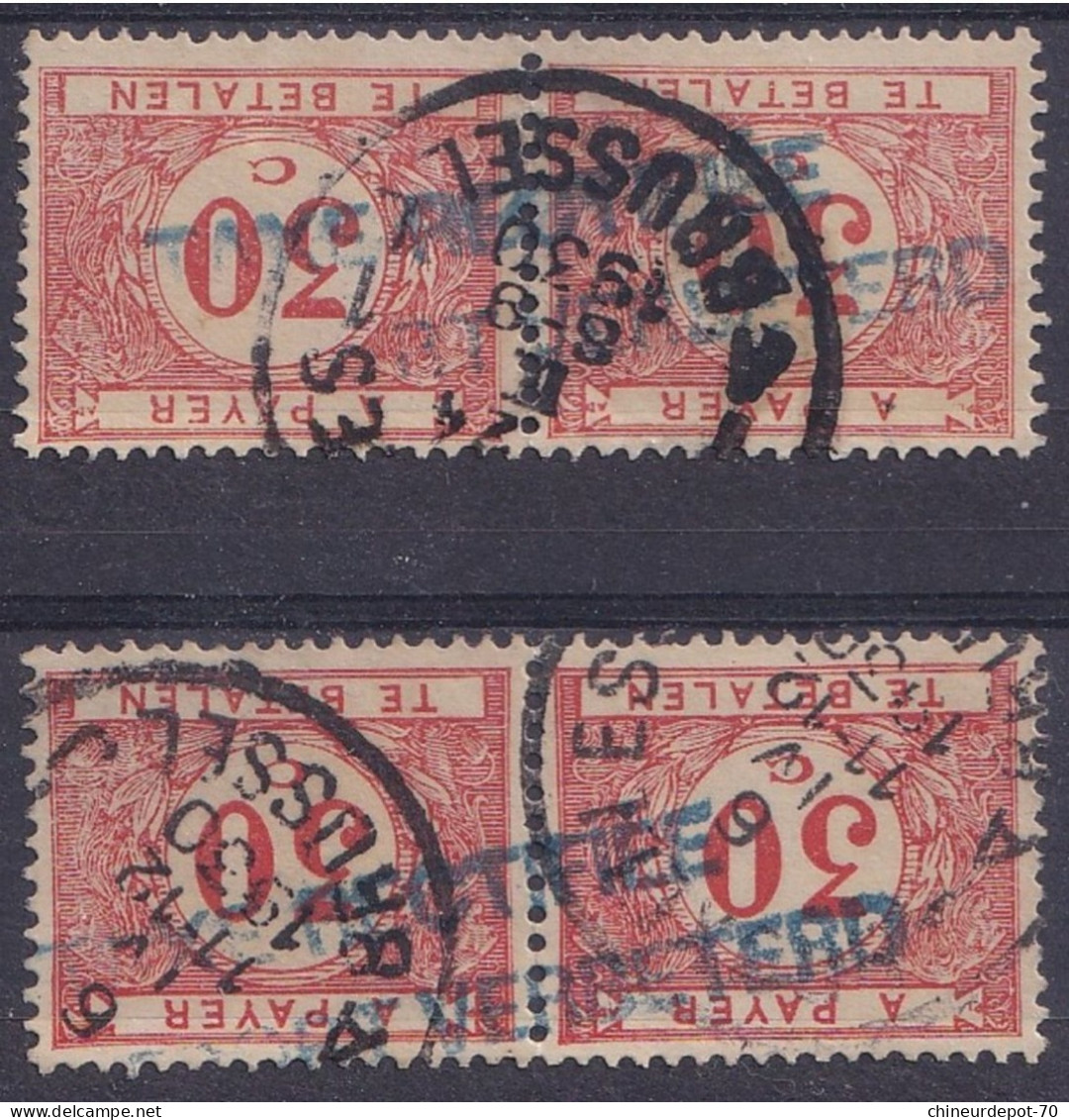 TIMBRES T Taxes EN PAIRE BRUSSEL 1930 TAXE RECTIFIÉ - Stamps