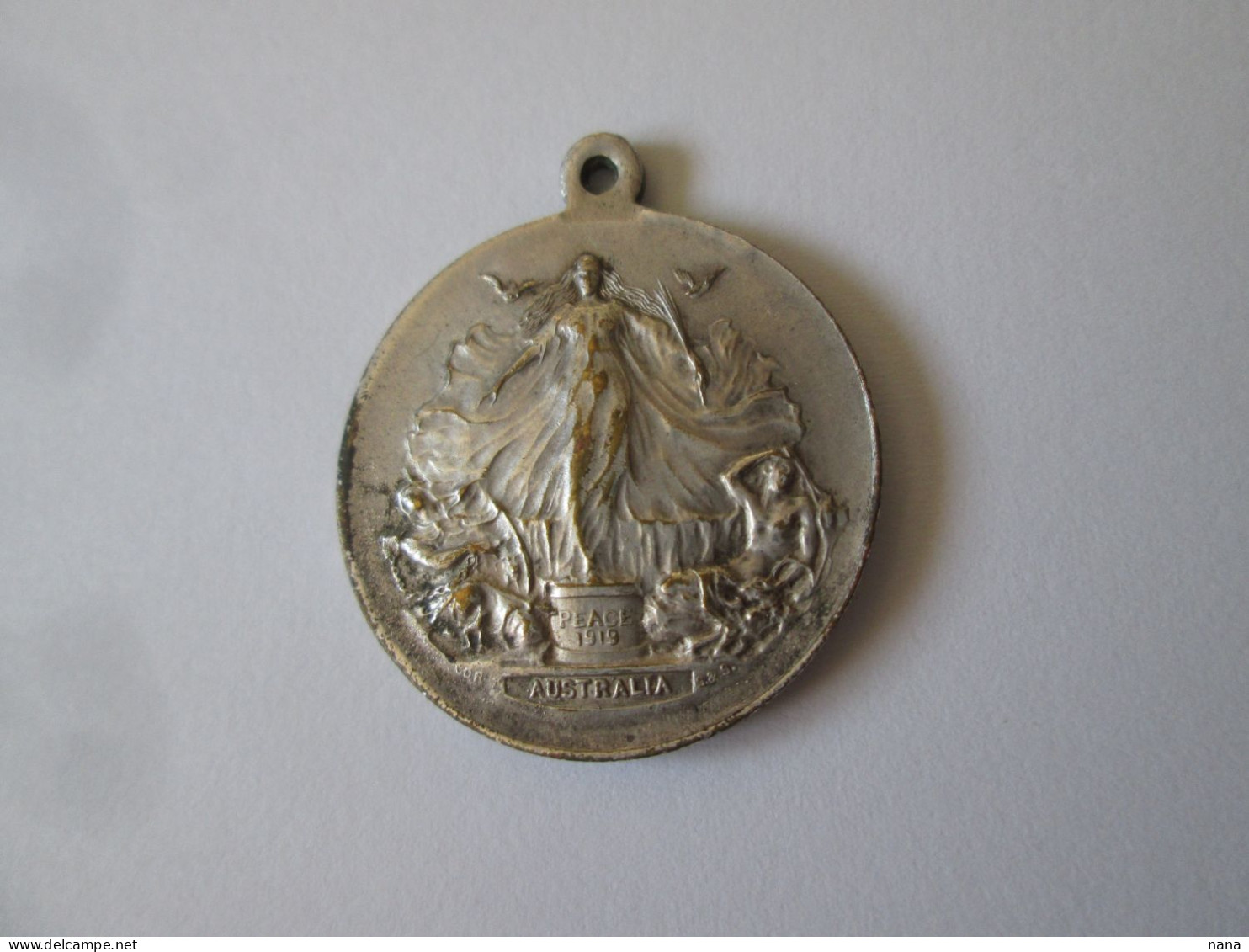 Australia Medaille 1919:Victoire Et Paix-Triomphe Liberte Et Justice-PGM/Medal Victory&Peace-Triumph Freed.& Justice WWI - Andere & Zonder Classificatie