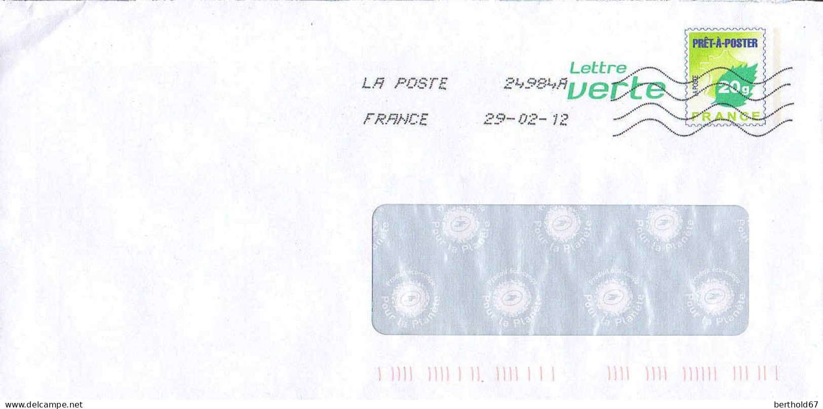 France Entier-P Obl (5060) Feuille De Chêne Lettre Verte 20g (Lign.Ondulées & Code ROC) 24984A 29-02-12 11U159 - Prêts-à-poster:  Autres (1995-...)