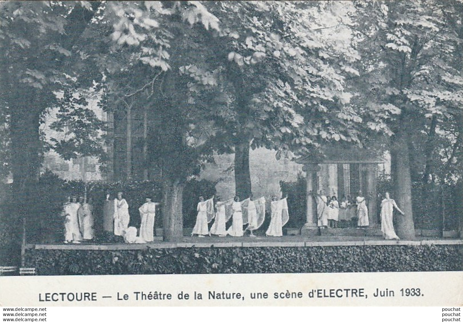 D3-32) LECTOURE (GERS) LE THEATRE DE LA NATURE - UNE SCENE D ' ELECTRE , JUIN 193   - 2 SCANS) - Lectoure