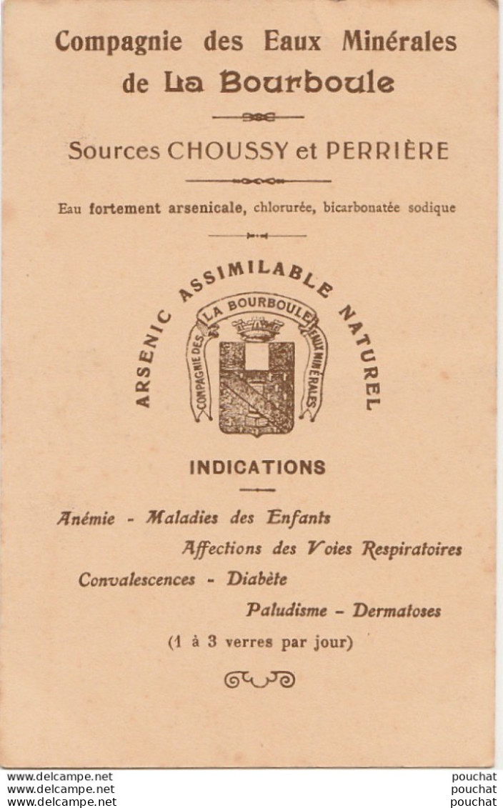 D3- HUTINEL PROFESSEUR FACULTE MEDECINE DE PARIS - DOS PUB - COMPAGNIE DES EAUX DE LA BOURBOULE - 2 SCANS - Gesundheit