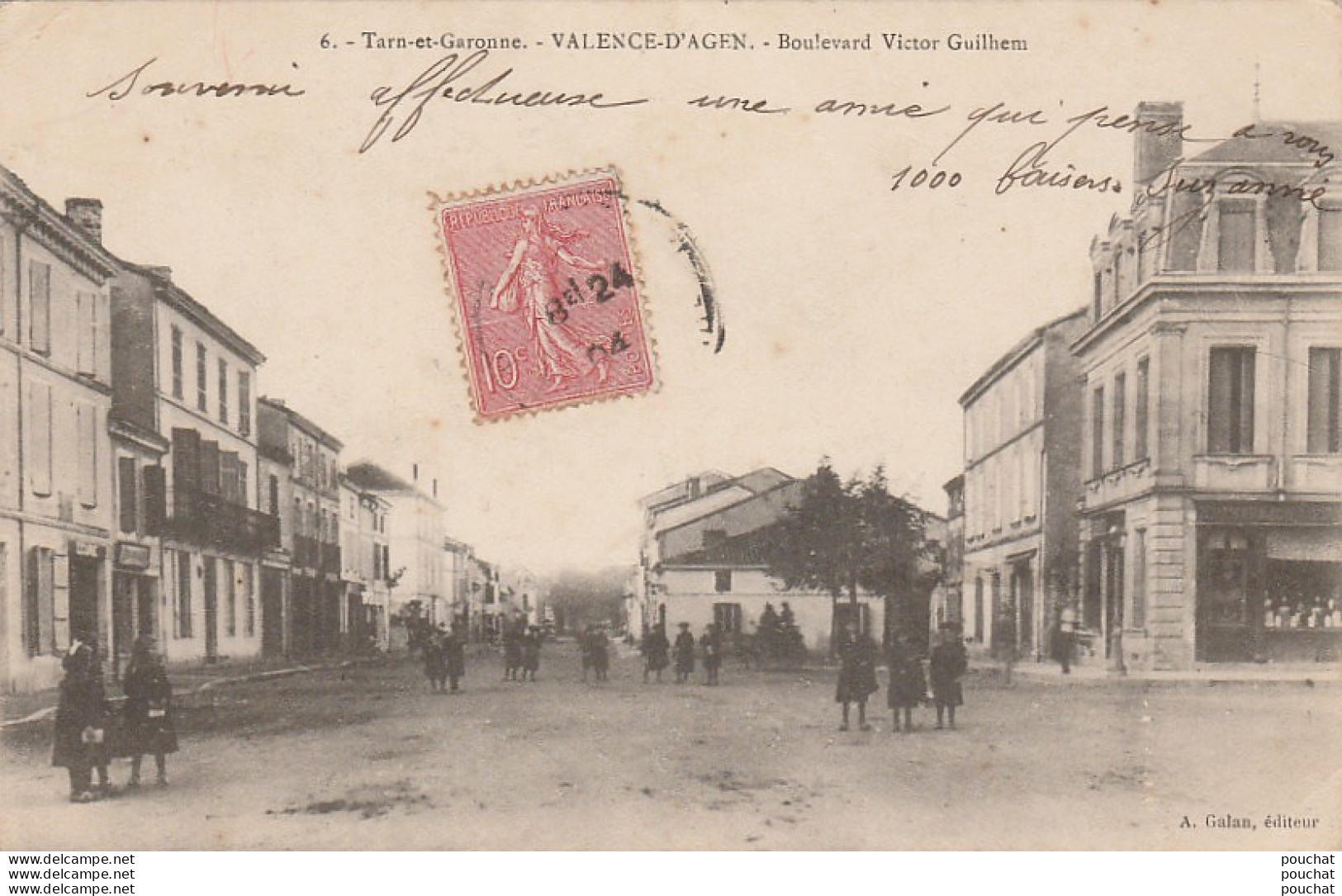82) VALENCE D'AGEN (TARN ET GARONNE)  BOULEVARD VICTOR GUILHEM - (ANIMEE - VILLAGEOIS) - Valence