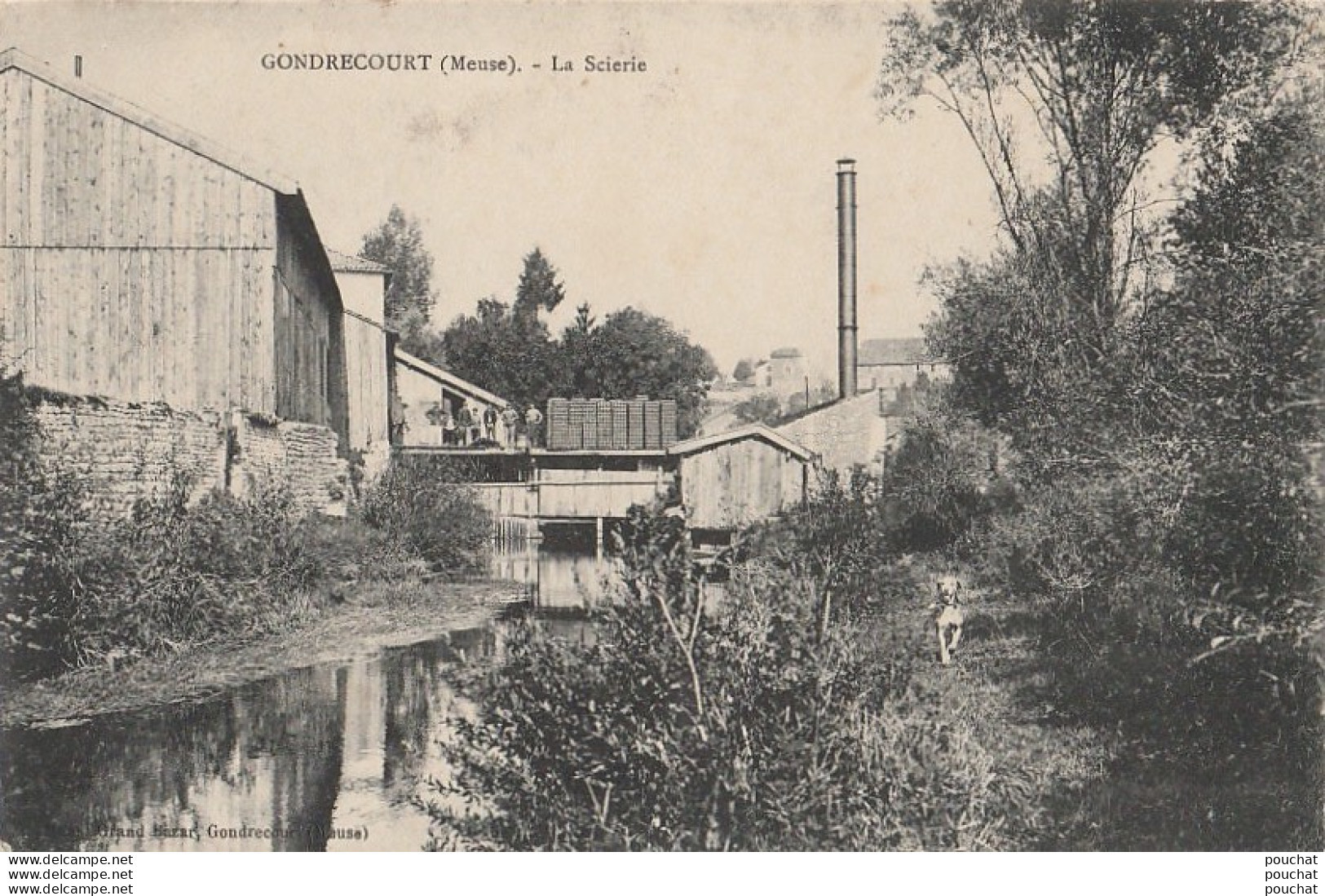 D15- 55) GONDRECOURT (MEUSE) LA SCIERIE - (ANIMEE - PERSONNAGES - 2 SCANS) - Gondrecourt Le Chateau