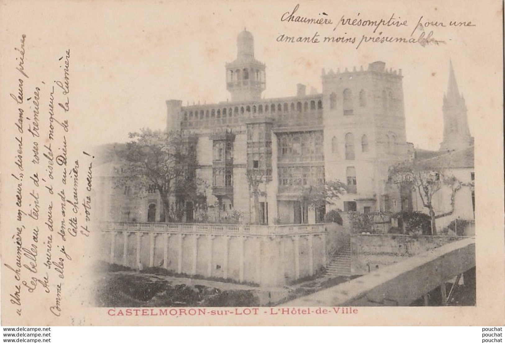 D20-47) CASTELMORON SUR LOT (LOT ET GARONNE) L'HOTEL DE VILLE  - (2 SCANS) - Castelmoron