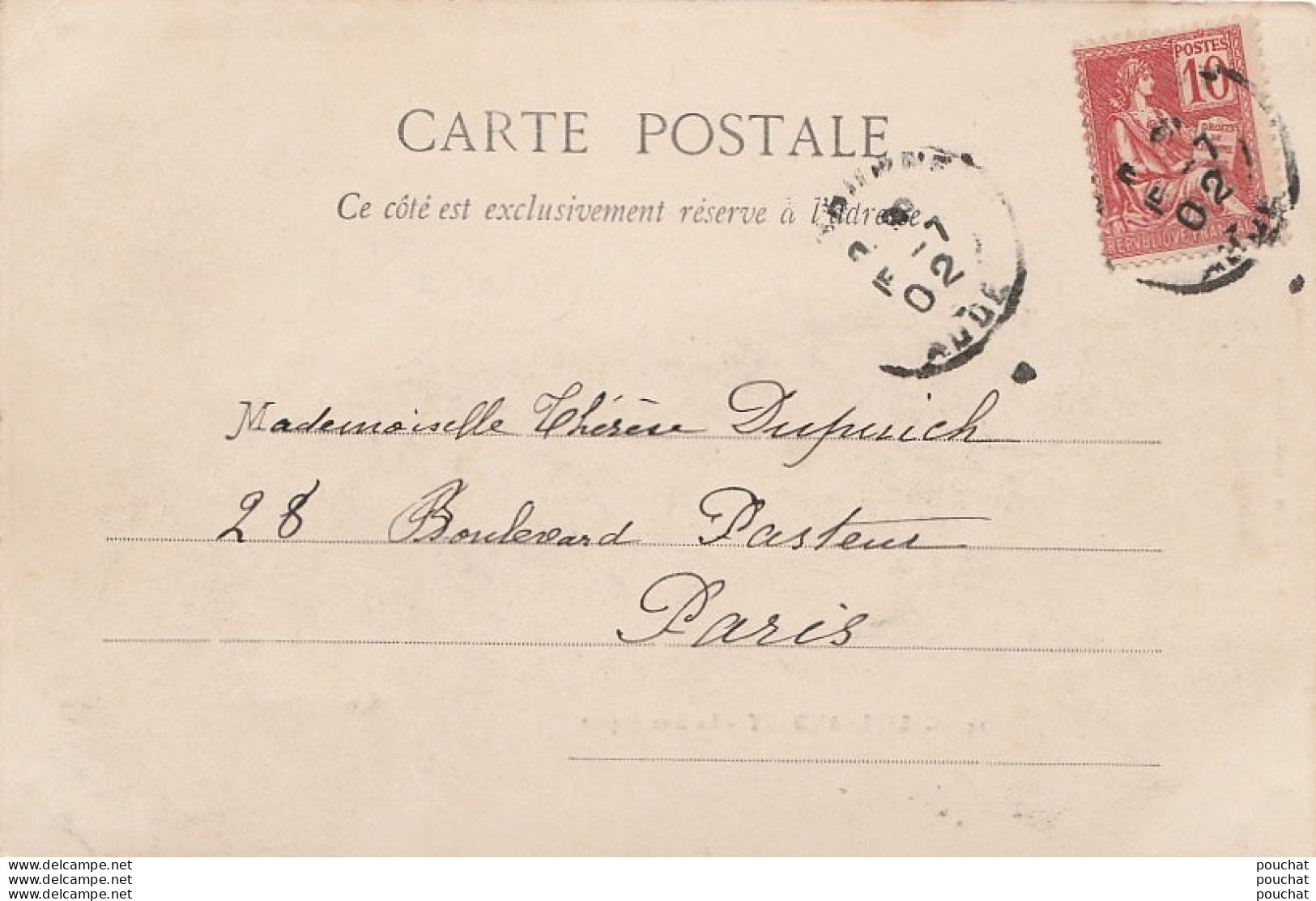 D22- 11) CASTELNAUDARY - LA RUE RIQUET   - (PETITE ANIMATION - OBLITERATION DE 1902  - 2 SCANS) - Castelnaudary