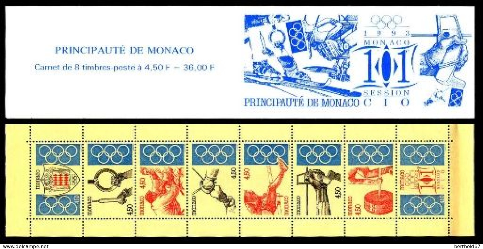 Monaco Carnet N** Yv:11 Mi:MH9 Session CIO - Postzegelboekjes