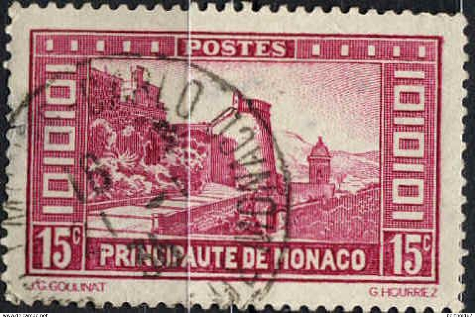 Monaco Poste Obl Yv: 119 Mi:120 La Montée Au Palais Rampe Major (TB Cachet à Date) 1-1-35 - Gebraucht