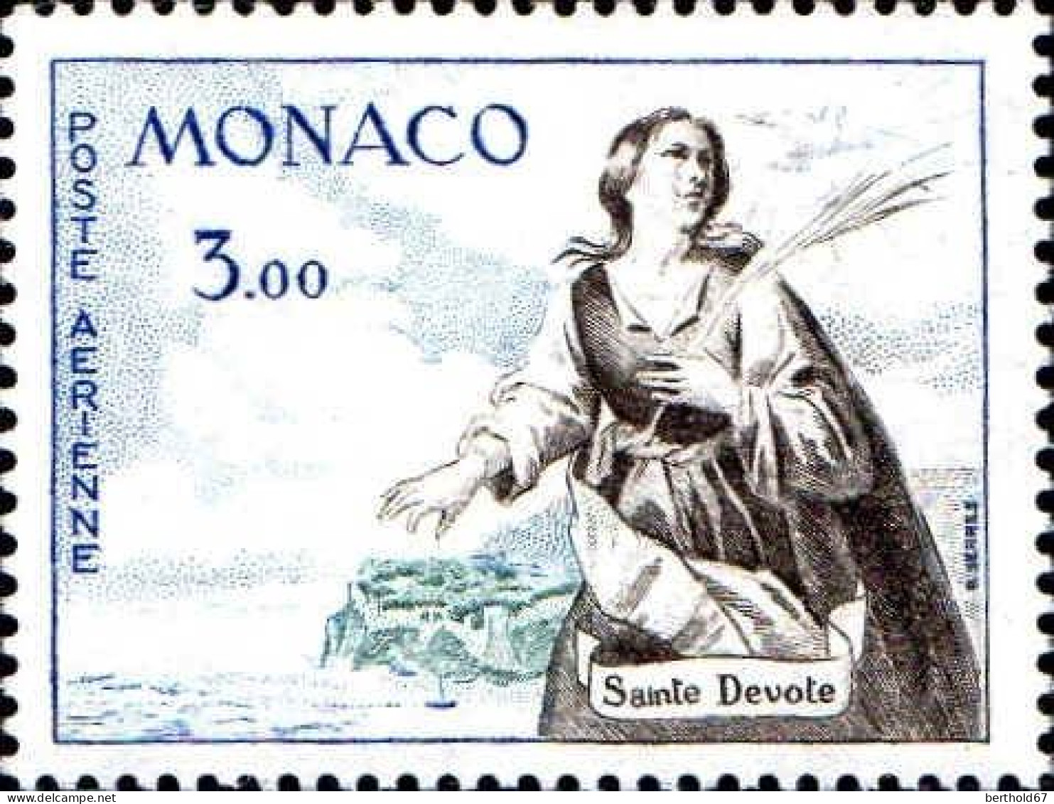 Monaco Avion N** Yv: 75 Mi:671 Sainte Dévote - Poste Aérienne