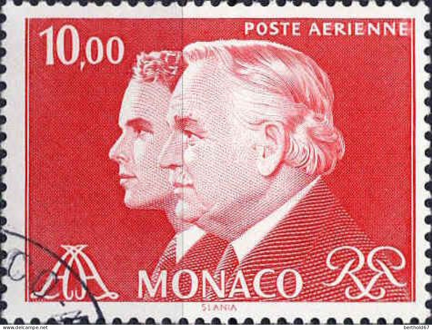 Monaco Avion Obl Yv:100/103 S.A.S.Rainier III & Prince Albert (Beau Cachet Rond) - Airmail
