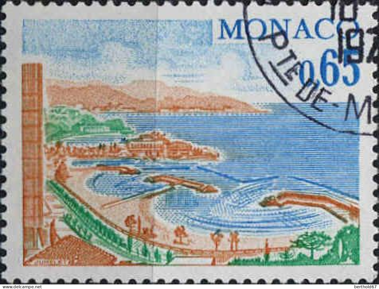 Monaco Poste Obl Yv:1148 Mi:1332 Les Nouvelles Plages De Monte-Carlo (TB Cachet Rond) - Used Stamps