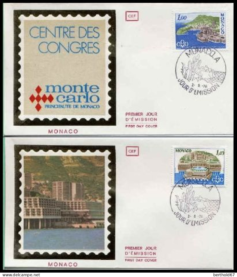 Monaco Fdc Yv:1136/1137 Inauguration Du Centre Des Congrès Monte-Carlo (TB Cachet à Date) Fdc 2-5-78 - FDC