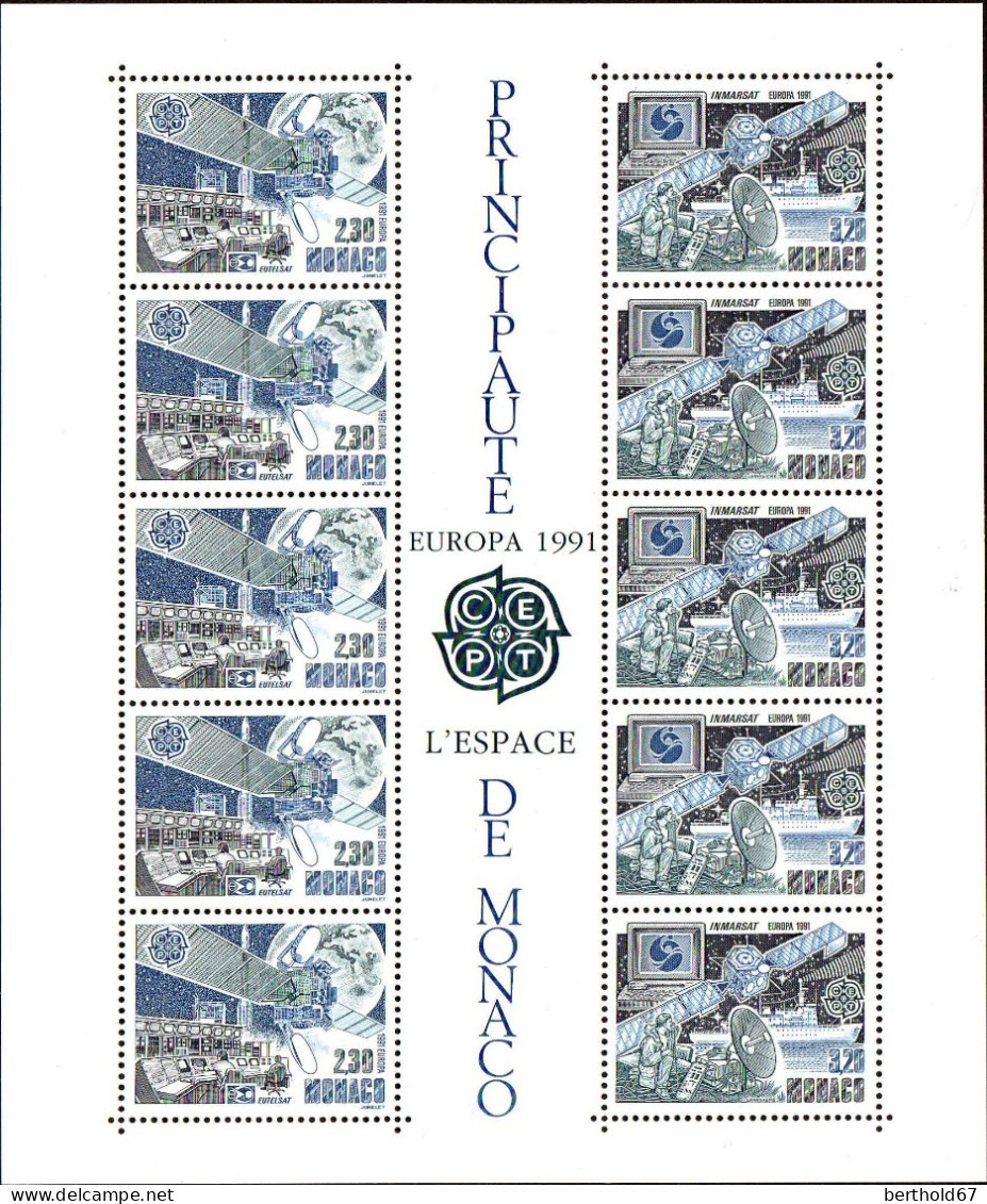 Monaco Bloc N** Yv:52 Europa Cept L'Europe & L'espace (Thème) - 1991