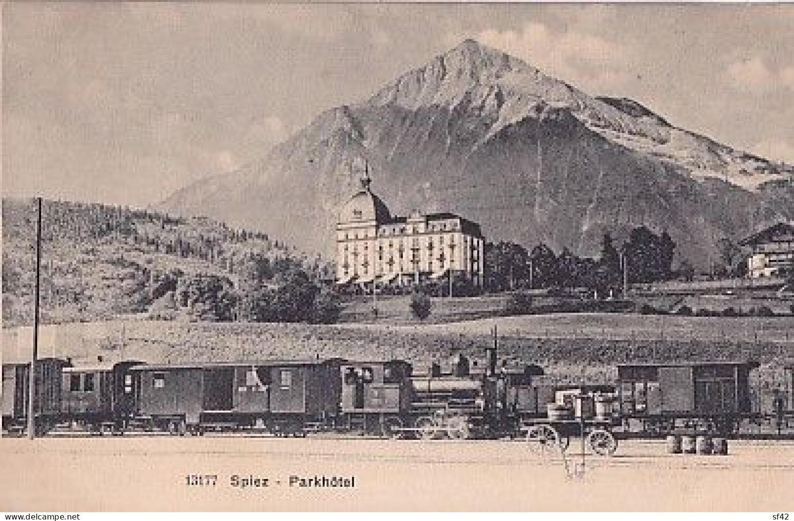 SPIEZ              PARKHOTEL               TRAIN EN GP - Spiez