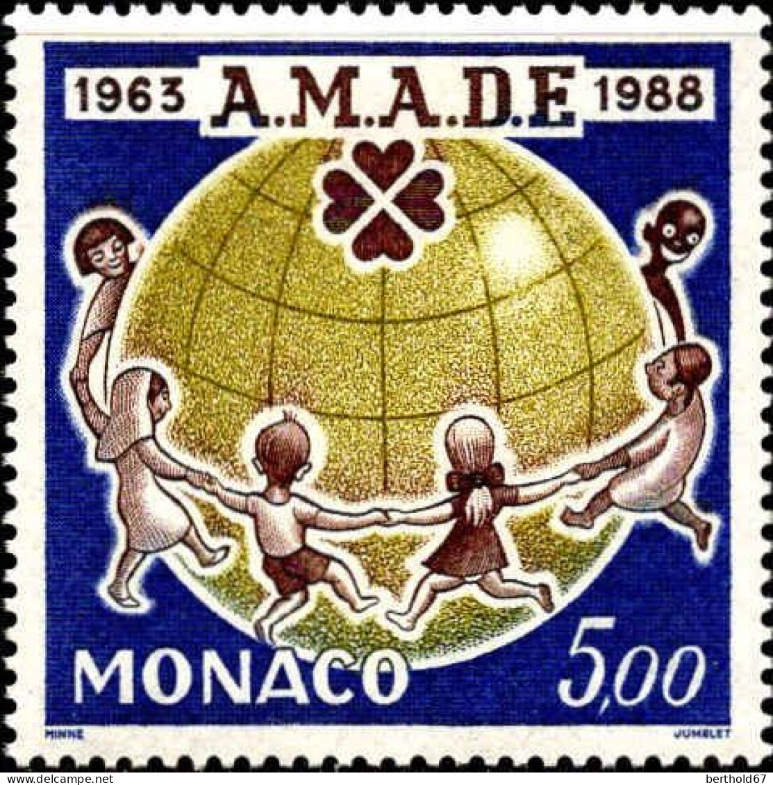 Monaco Poste N** Yv:1625 Mi:1858 25.Anniversaire AMADE (Thème) - Andere & Zonder Classificatie