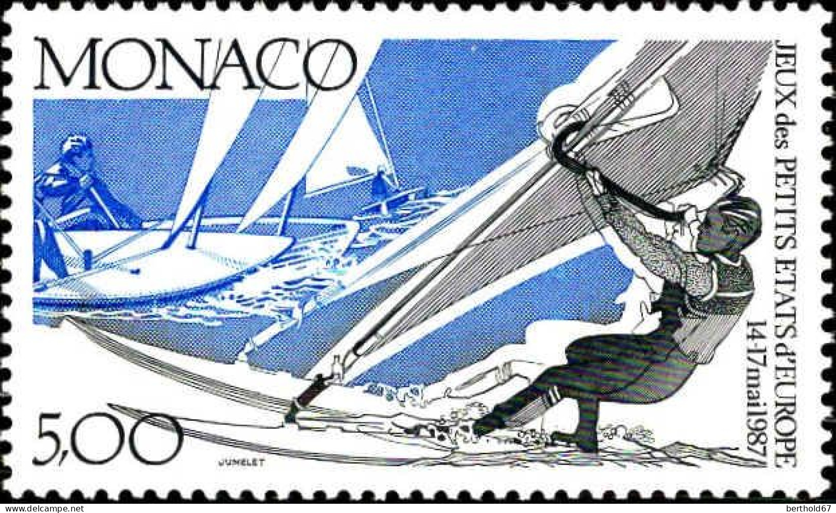 Monaco Poste N** Yv:1580 Mi:1809 Jeux Des Petits Etats D'Europe Voile (Thème) - Sailing