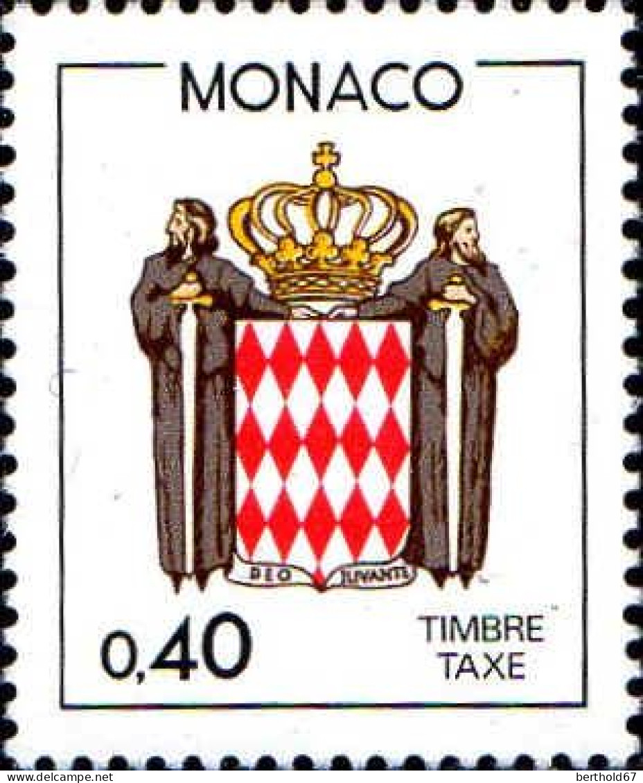Monaco Taxe N** Yv:75/82 Armoiries de la Principauté (Thème)