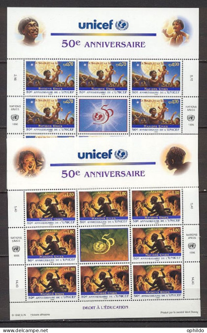 Nations Unies  Genève   321/322 En Feuillet   * *  TB  UNICEF  - Unused Stamps