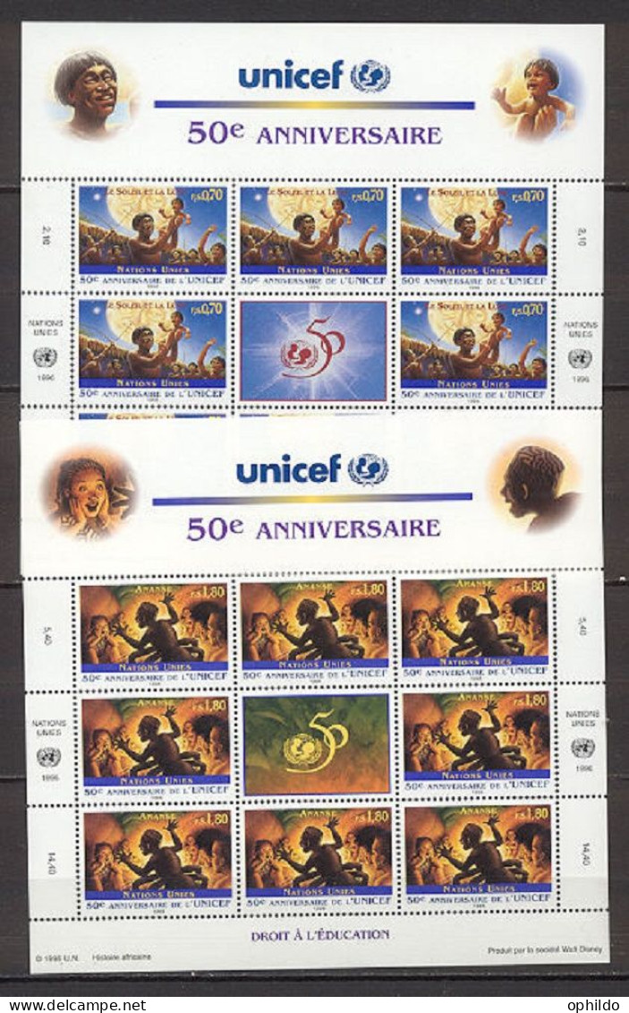 Nations Unies  Genève   321/322 En Feuillet   * *  TB  UNICEF  - Nuevos