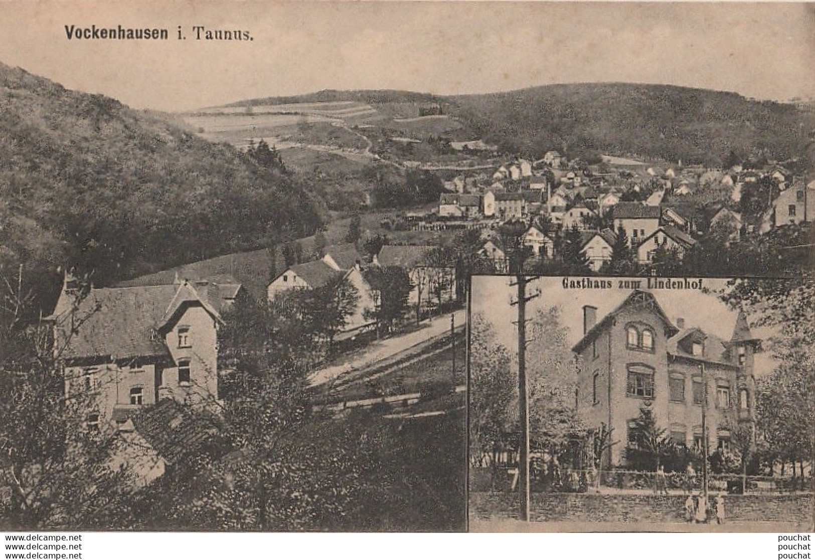 E7- VOCKENHAUSEN  I. TAUNUS - GASTHAUS  ZUM  LINDENHF  - (2 SCANS) - Taunus